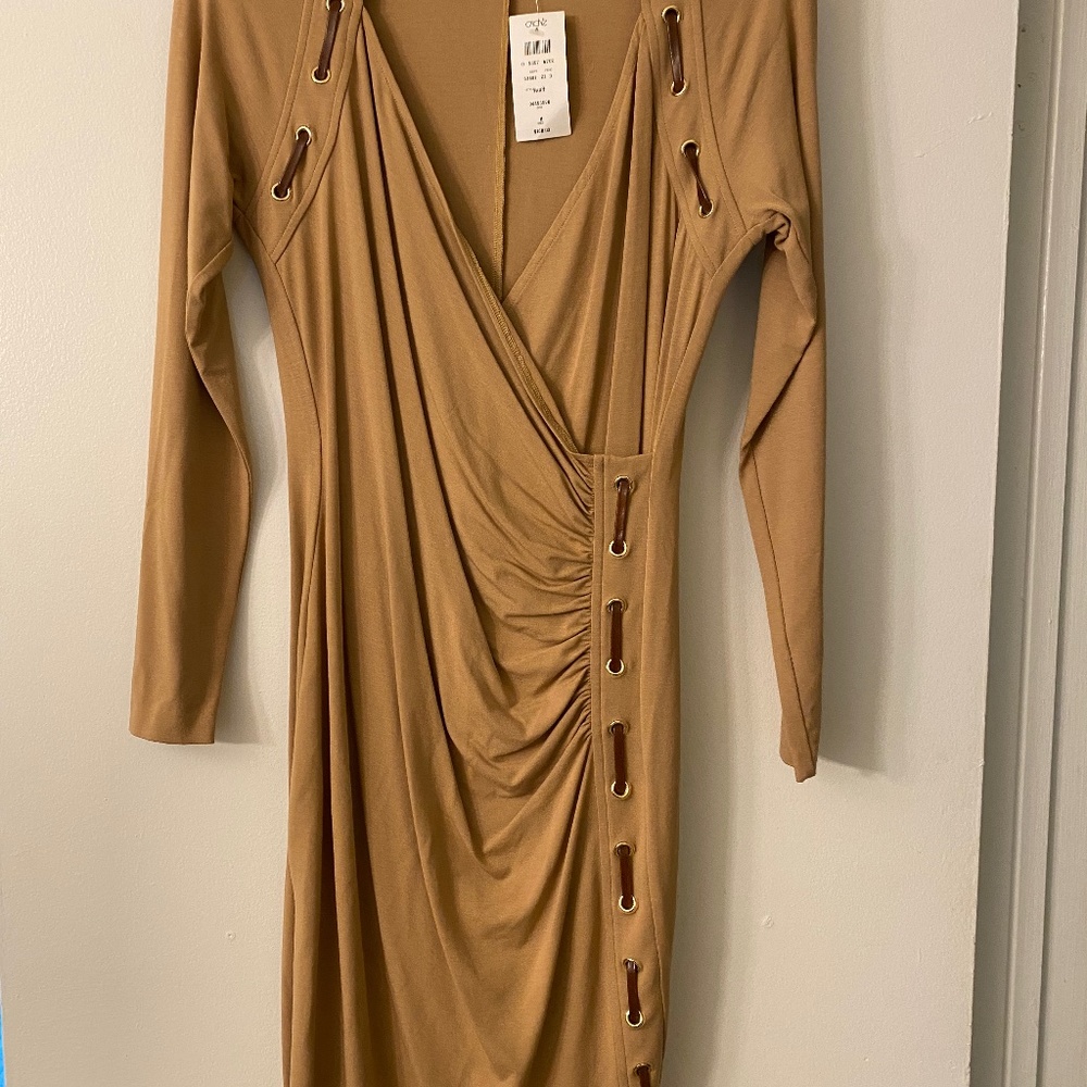 Ladies soft tan dress